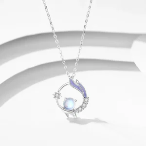 Dây chuyền bạc nữ đính đá CZ cá tiên LILI_831944